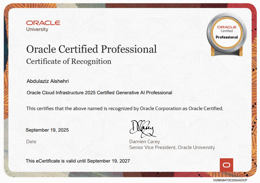 OCI Generative AI Professional